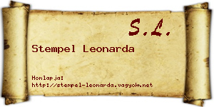 Stempel Leonarda névjegykártya